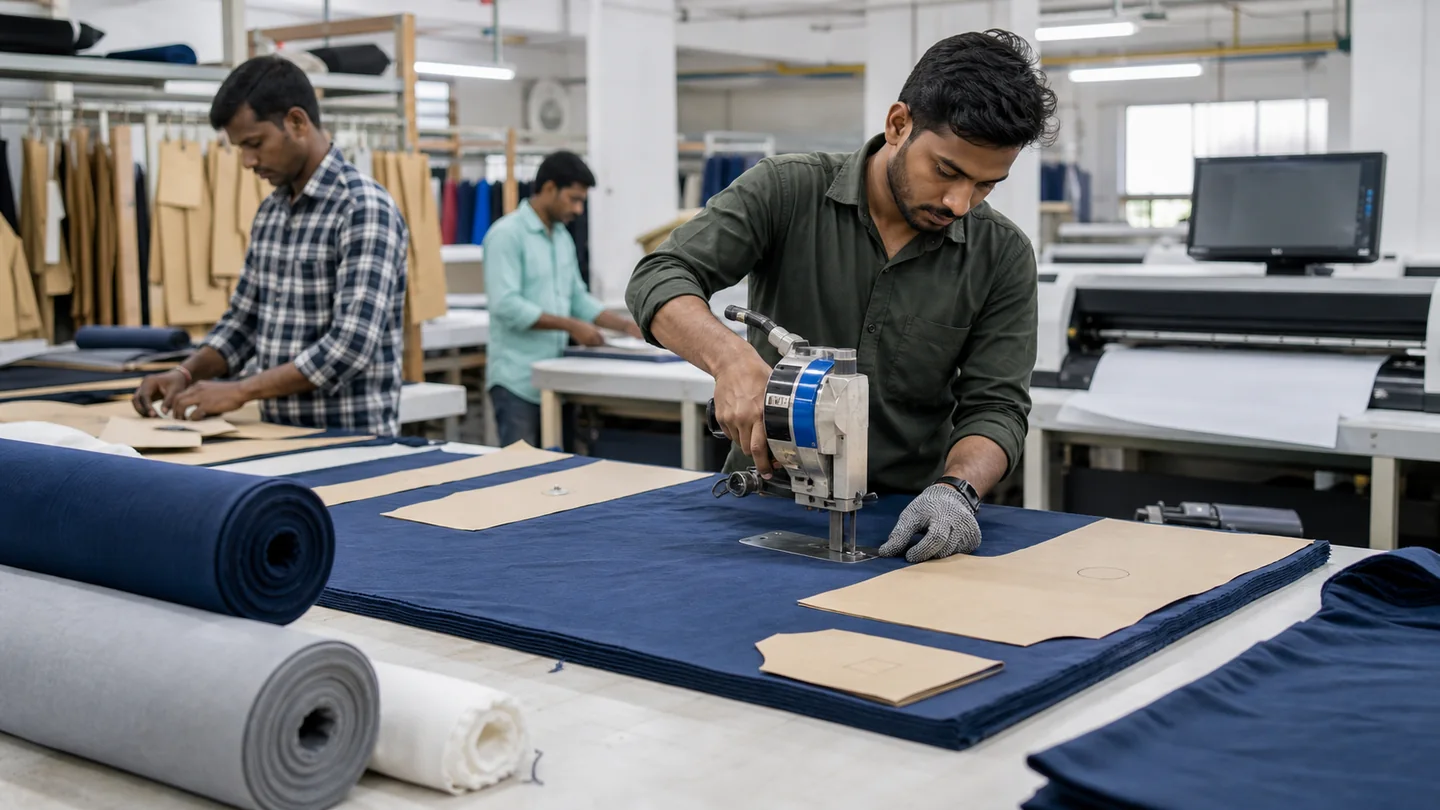 Illustrative cutting and garment preparation workflow