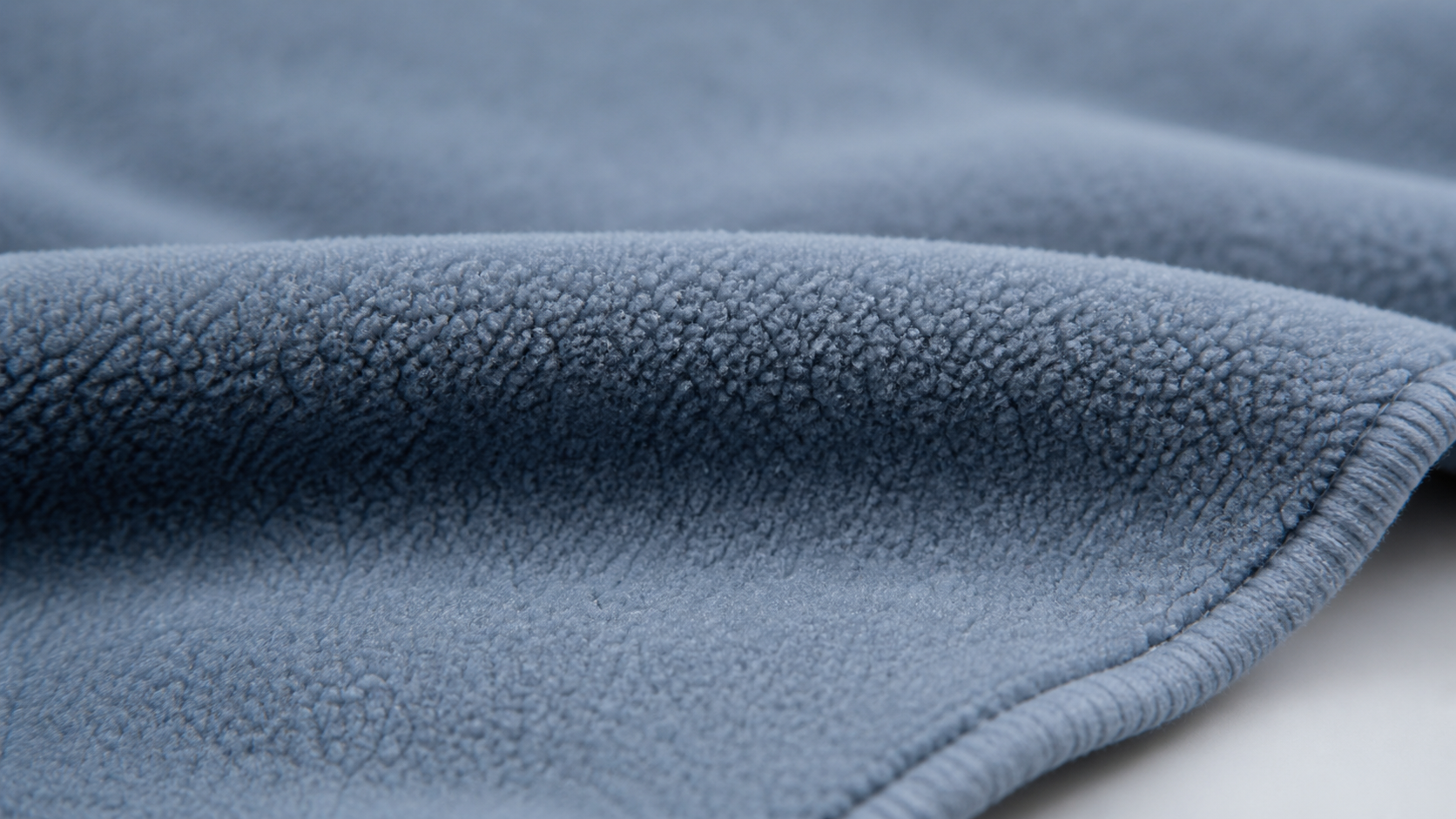 Anti-pill polar fleece texture close-up for sample inspection