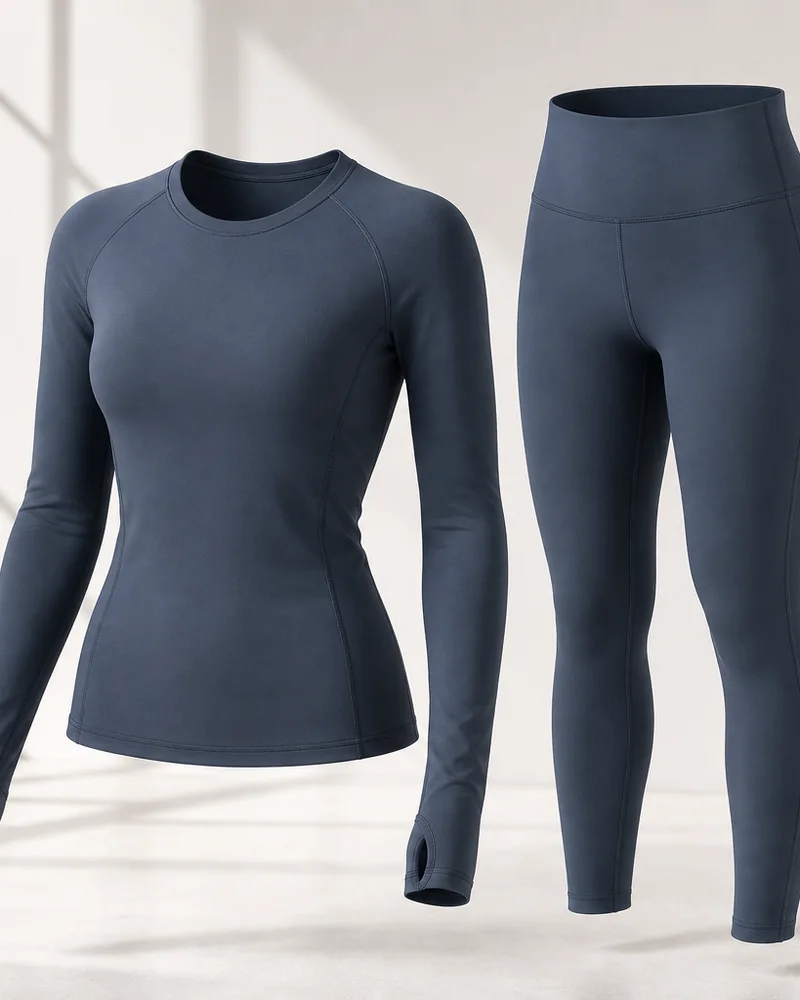 Finished activewear set from stretch fabric